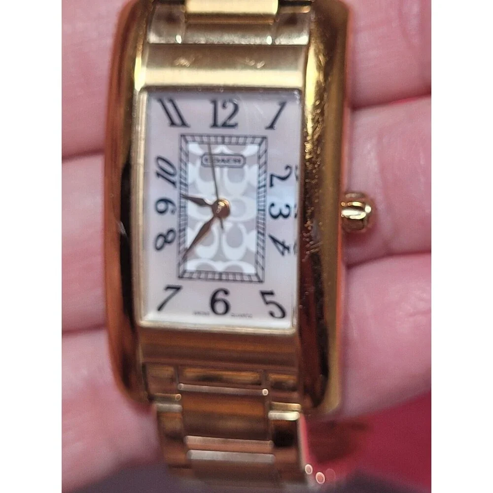 Coach Lexie Watch Signature C Gold Tone - Picture 7 of 9